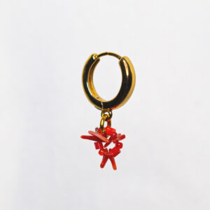 Coral Red Earrings